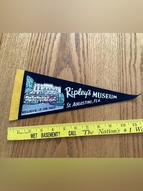 Ripley's Museum St. Augustine Florida Black Felt Pennant